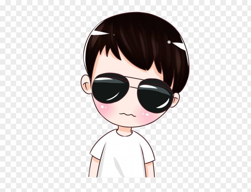 Sunglasses Boy Cartoon Animation PNG