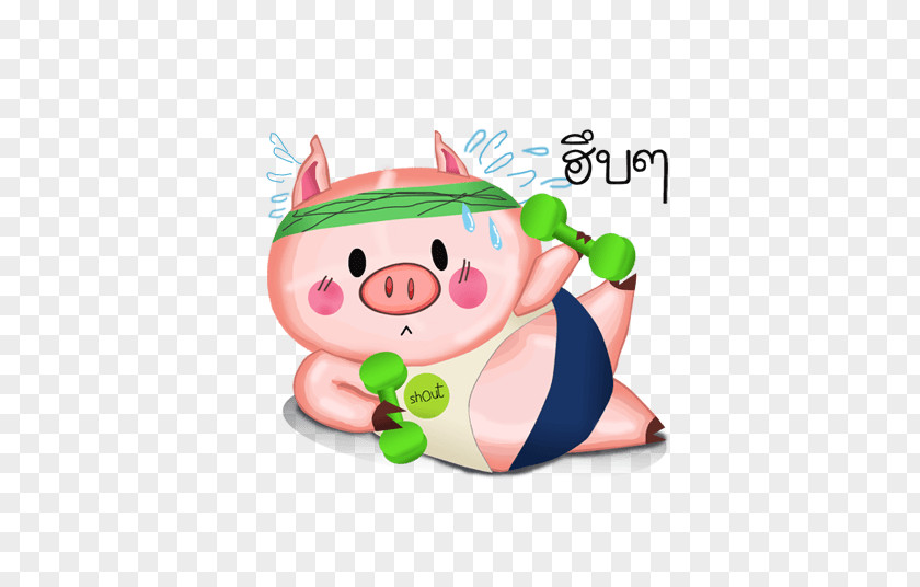 Japan And South Korea Cute Piglets Animation Cartoon Download Sticker PNG