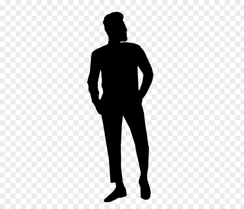Man Silhouette Standing Shoulder Portrait Image PNG