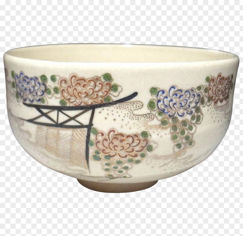 Japan Porcelain Bowl Pottery Satsuma Ware PNG