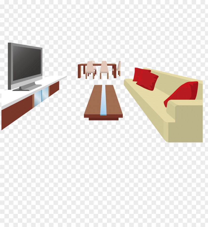 Living Room Sofa TV Cabinet And Table Couch Television Cabinetry PNG