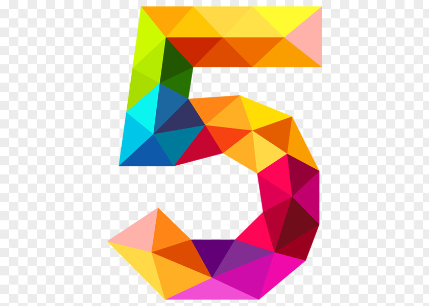 Number 5 Triangle Clip Art PNG