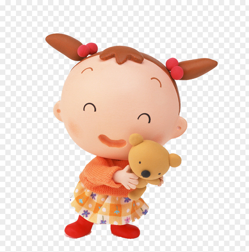 Small Cute Doll Cartoon Child PNG
