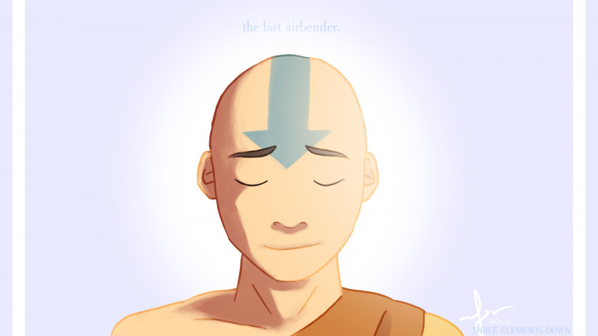 Aang Avatar Face Facial Expression Arm PNG