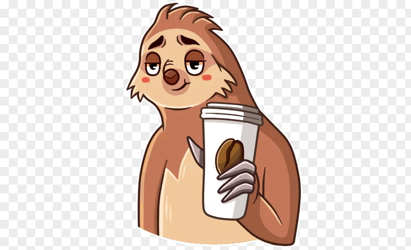 Lazy Sloth Telegram Sticker Mammal Clip Art PNG