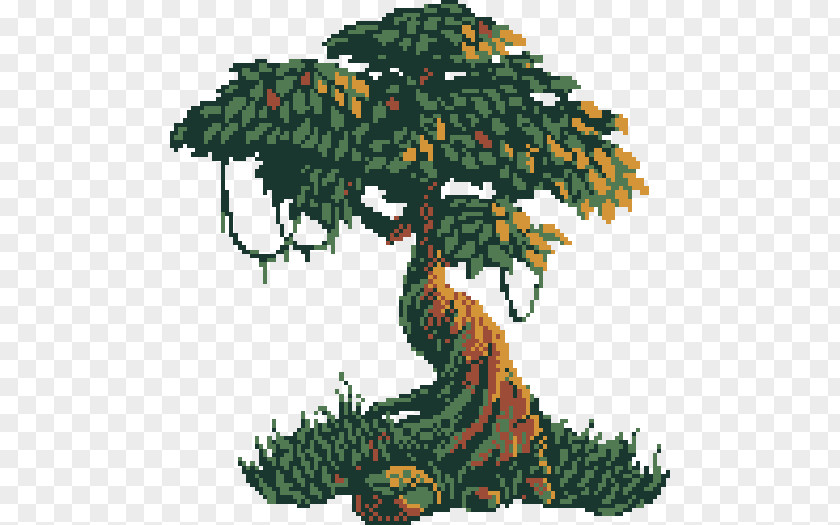 Tree Pixel Art Shrub Evergreen PNG