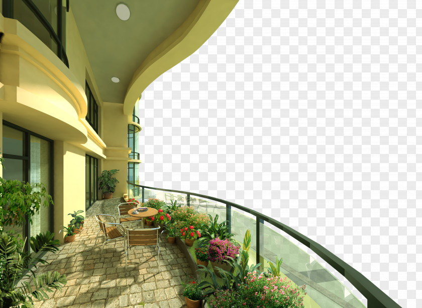 Balcony Wall Paper Mural Wallpaper PNG