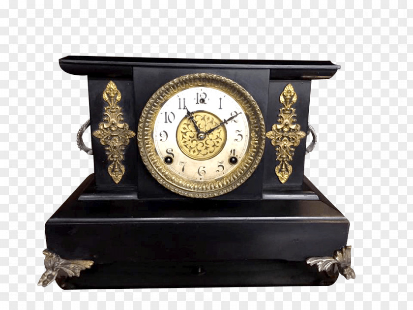 Clock Mantel Antique Ansonia Company Bracket PNG