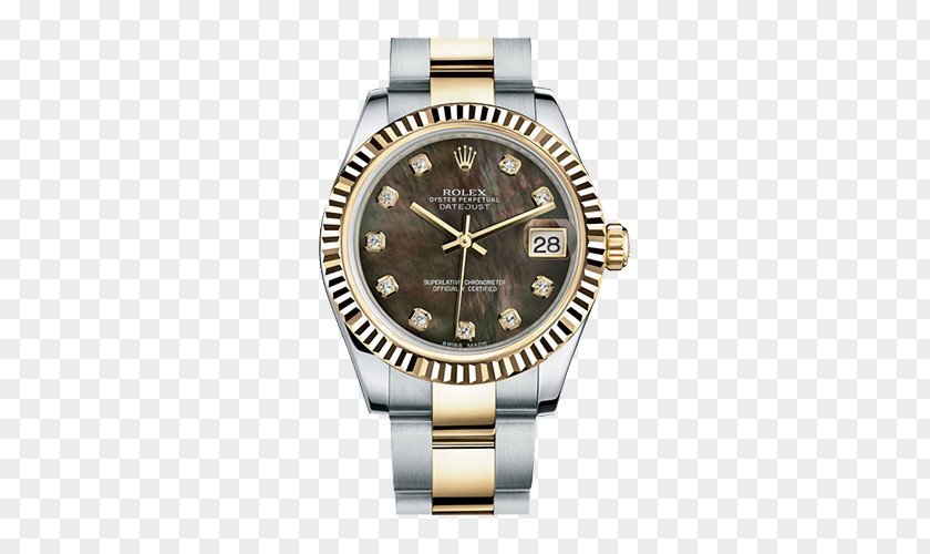 ROLEX Log Ms. Mechanical Watches Rolex Datejust Watch Blue Diamond PNG