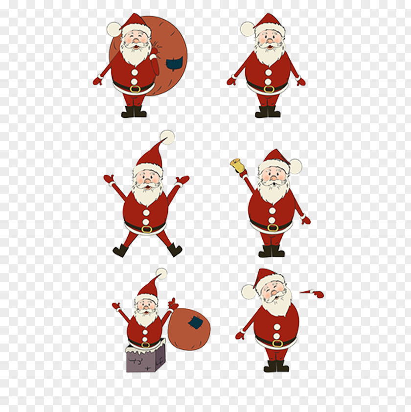 Santa Claus Christmas Label PNG