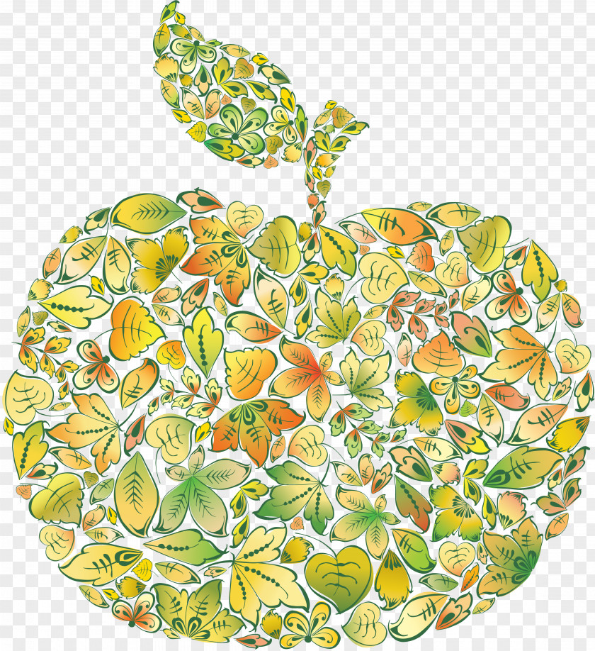 Collage Apple Leaf PNG
