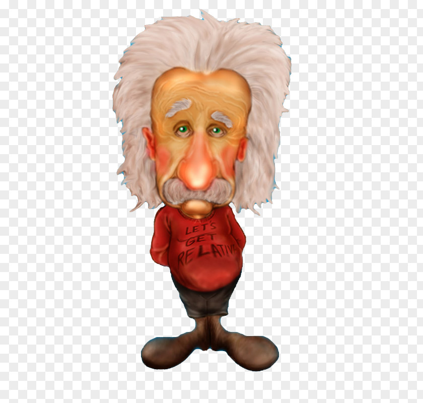 Einstein Garden Gnome Facial Hair Caricature PNG