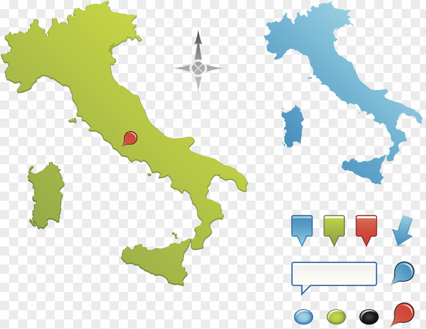 Italian Business Travel Map Flag Of Italy Illustration PNG