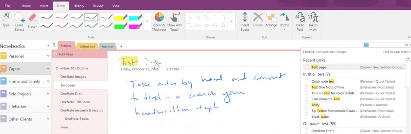 OneNote Paper Computer Software Document Material PNG