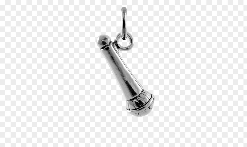 Silver Microphone Charms & Pendants Body Jewellery PNG