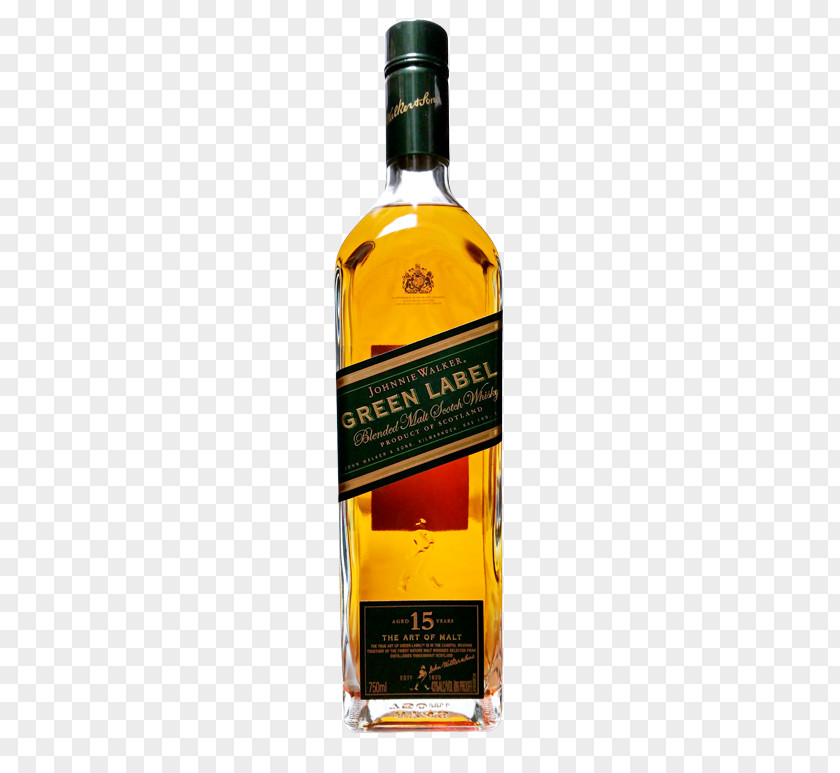 Johnnie Walker Scotch Whisky Blended Malt Liqueur Whiskey Glass Bottle PNG