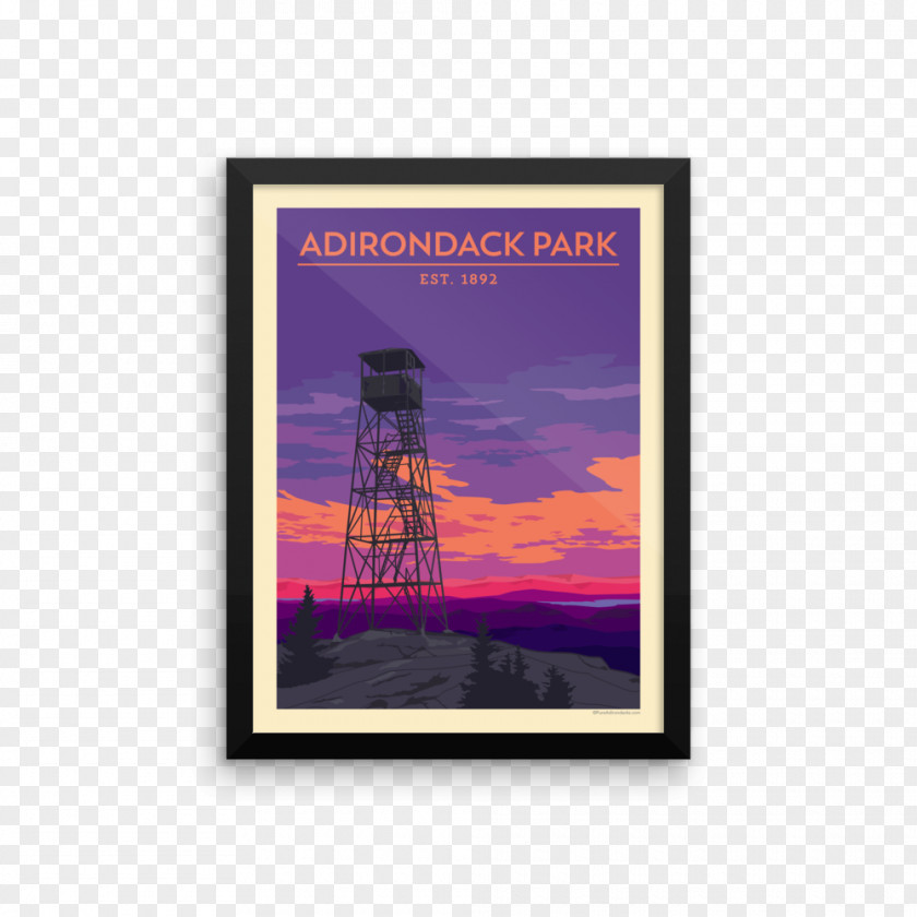 Retro Electro Flyer Whiteface Mountain Adirondack Park Hurricane Lake Placid Poster PNG
