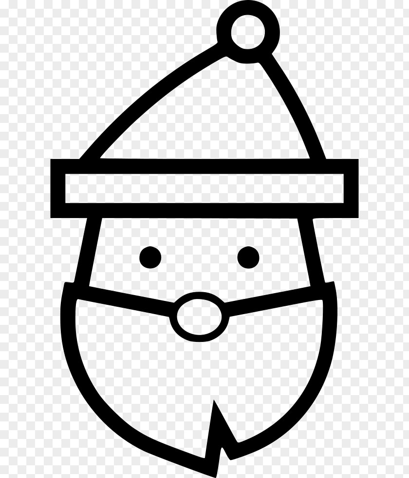 Santaclaus Icon Clip Art Line Angle Product Black PNG