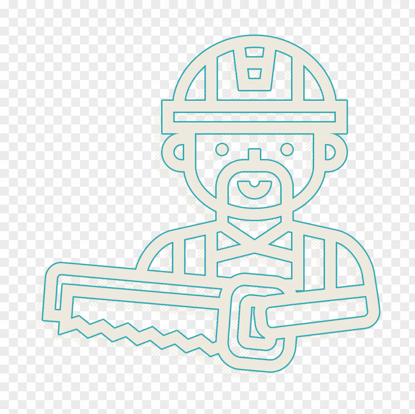 Sawing Icon Construction Worker Woodwork PNG