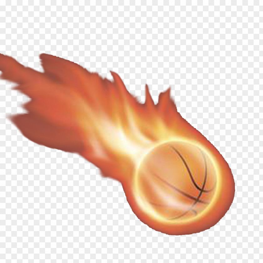Basketball With Fire Wallpaper PNG