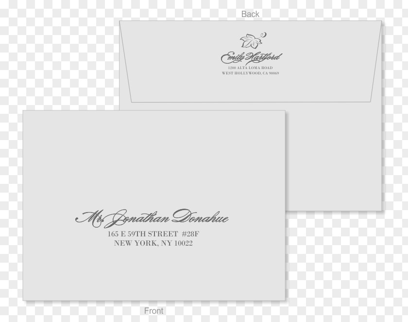 Invitation Envelope Brand Font PNG