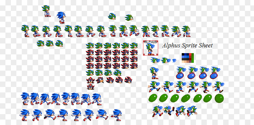 Sprite Sonic & Knuckles The Hedgehog Mod Pixel Art PNG