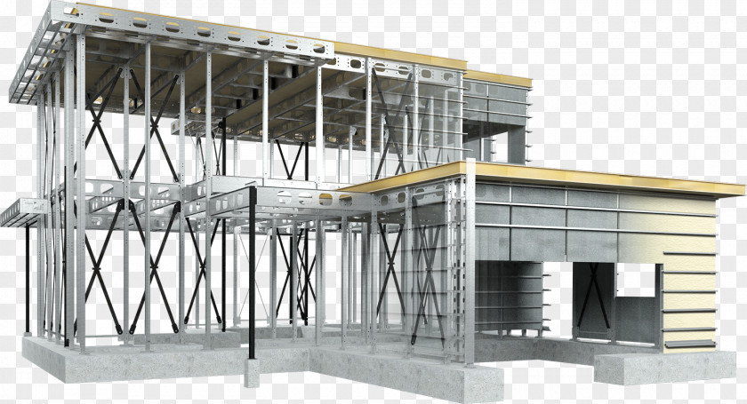 Steel Structure Building House Architectural Engineering PNG