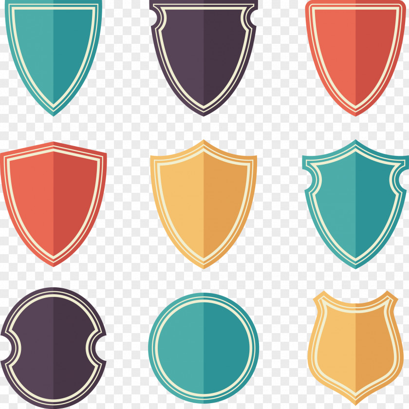 Vector Hand-painted Cartoon Shield Drawing Vecteur PNG