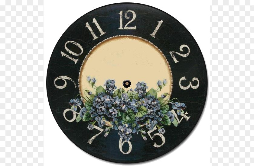 Clock Floral Face Часы настенные кварцевые 'lovely Home' 30,3*30,3*4,5 см. диаметр циферблата=19 см Pendulum PNG