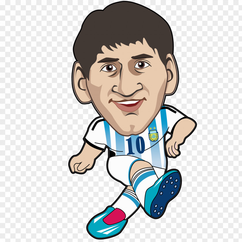 Happy Cartoon Man Lionel Messi FC Barcelona Argentina National Football Team La Liga Player PNG