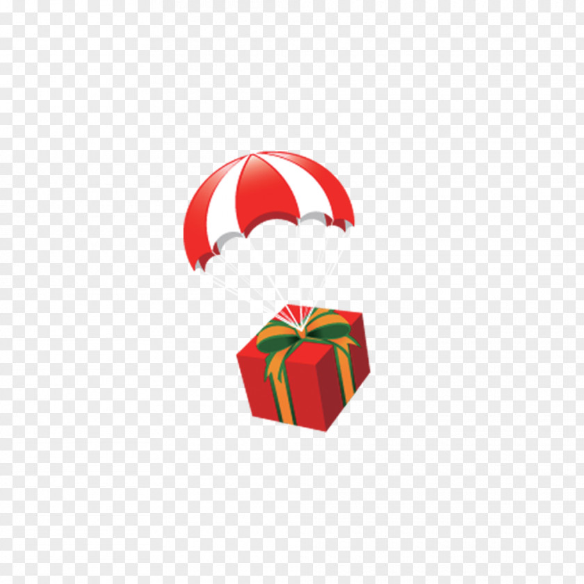 Parachute Gift Christmas Icon PNG
