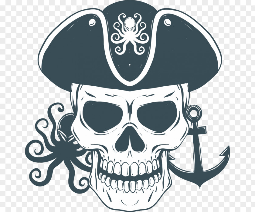 Pirate Skull Sticker Clip Art PNG