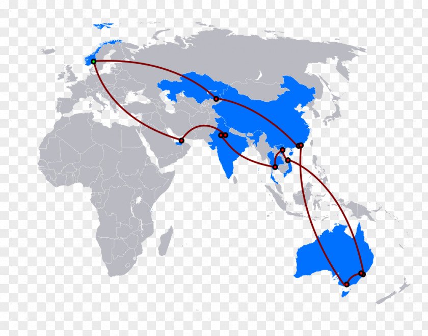 World Map Australia China PNG
