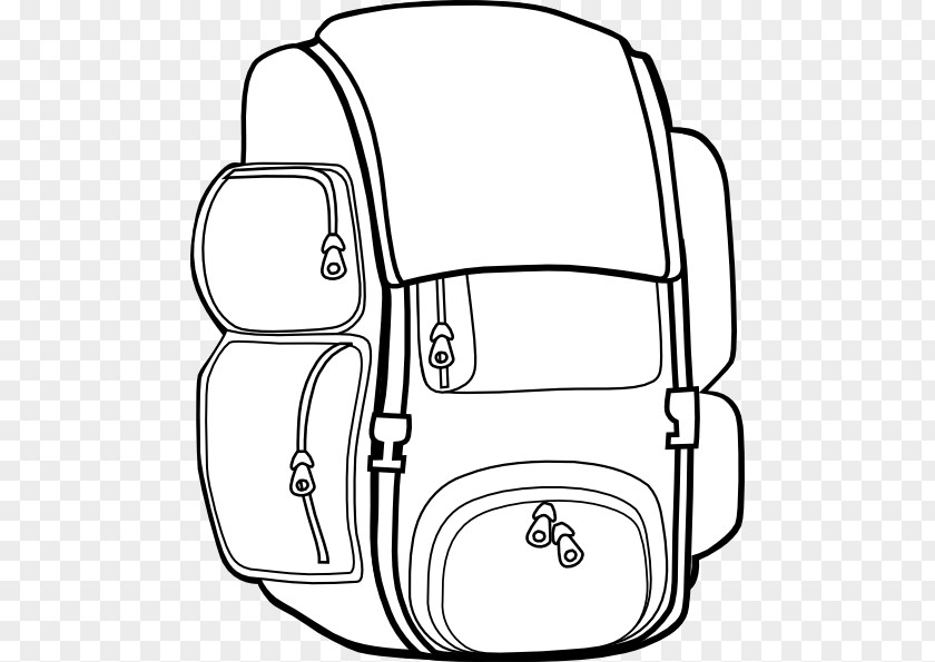 Backpack Coloring Book Designs For Coloring: Simple Drawing Page PNG