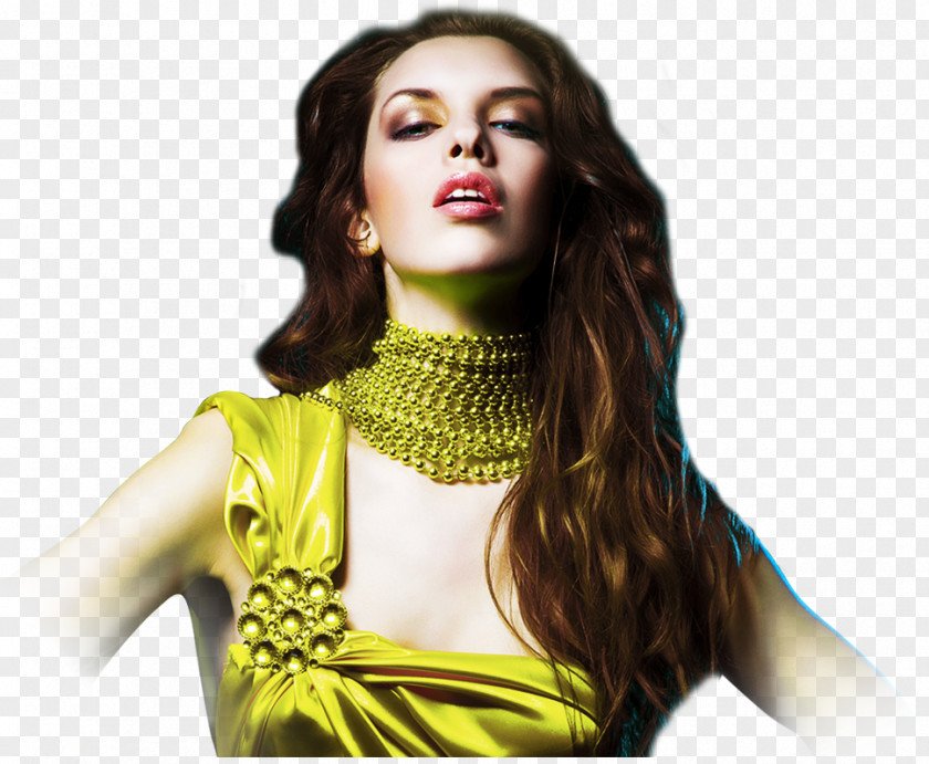 Beautiful Models In Europe And America Color Chartreuse Green Dress Pink PNG