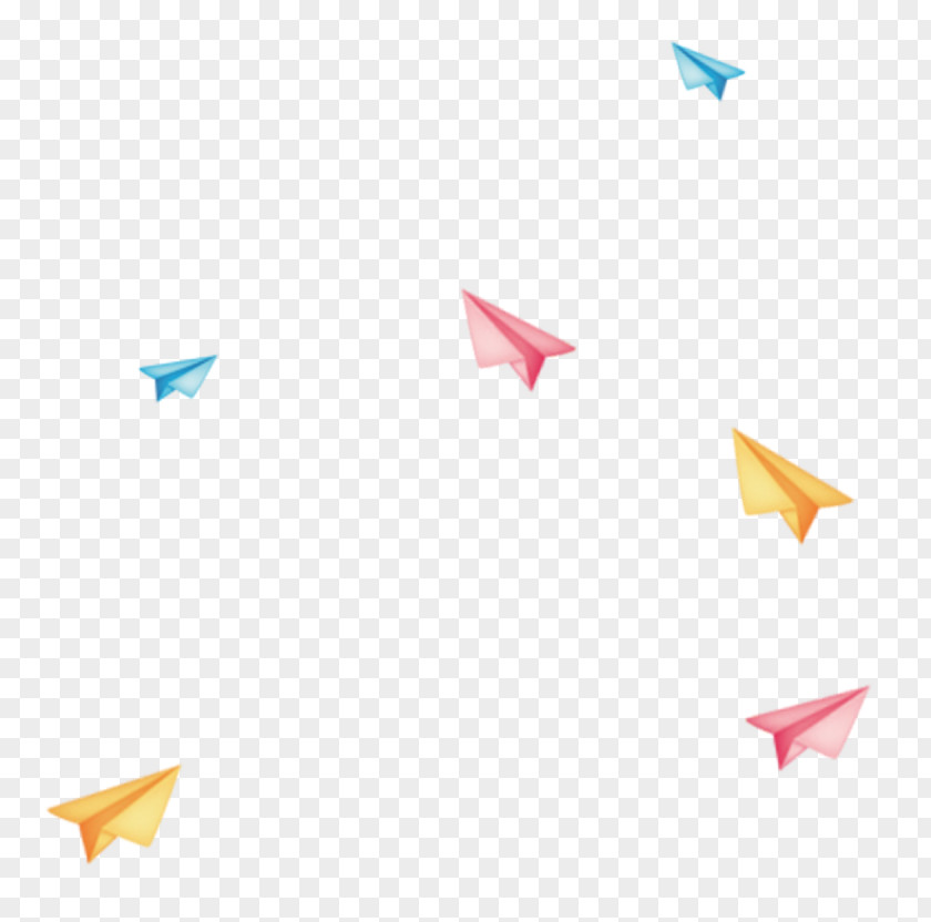 Colorful Paper Airplane Decoration Plane PNG