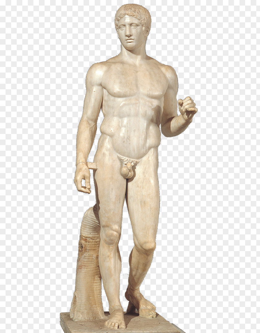 Polykleitos Doryphoros Ancient Greece Marble Sculpture PNG