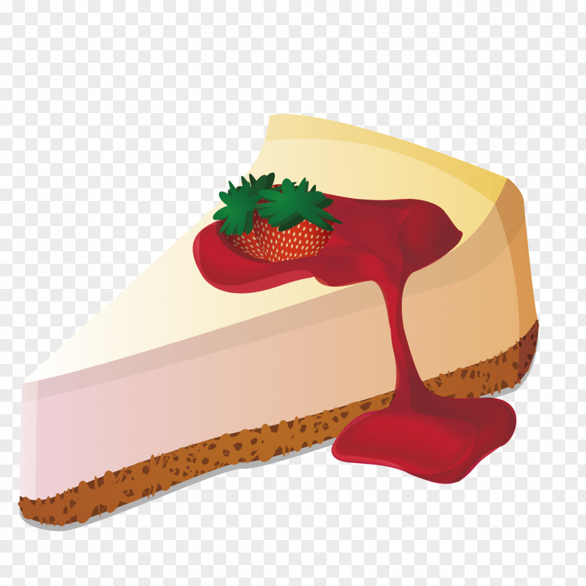 Vector Strawberry Cake Cream Pie Cheesecake PNG