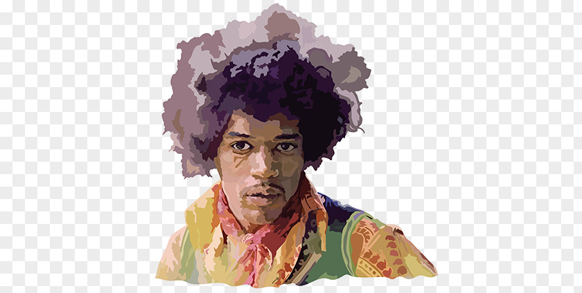 Jimi Hendrix Watercolor Painting PNG