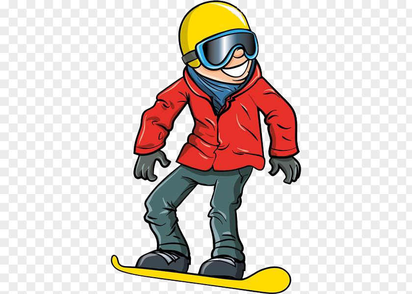 Ski Man Winter Olympic Games Snowboarding Cartoon PNG