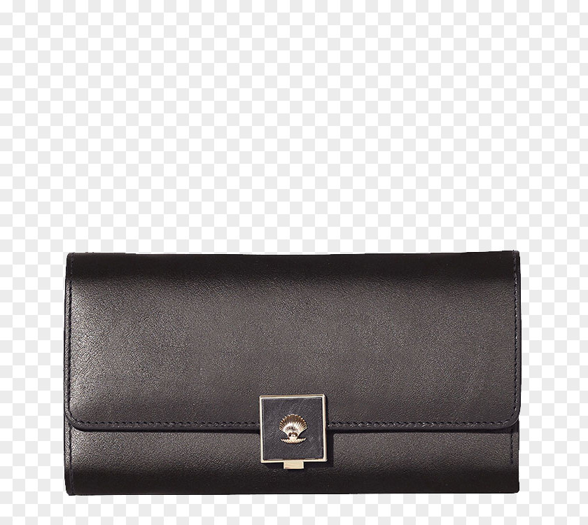 Black Leather Wallet Ms. MODALU Handbag PNG