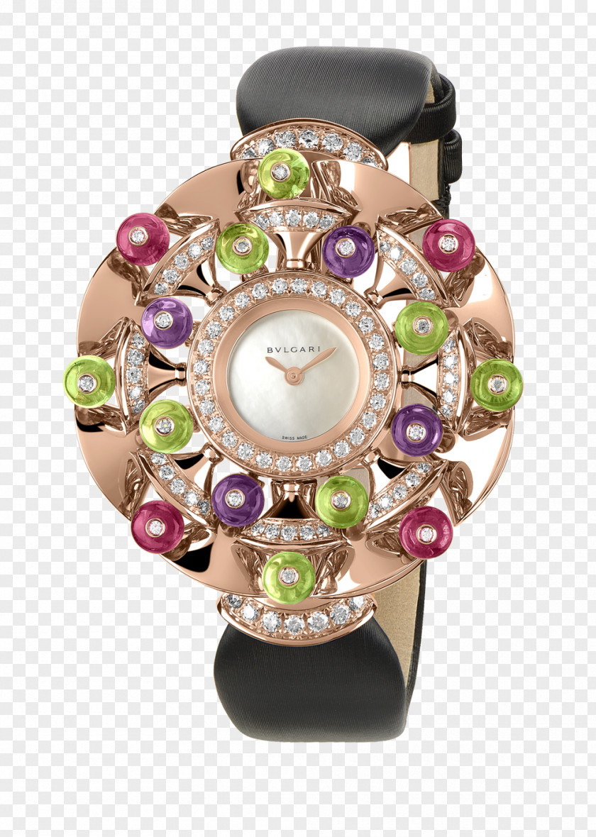 Bulgari Rose Gold Jewelry Watch Watches Women Earring Jewellery Luxury Necklace PNG