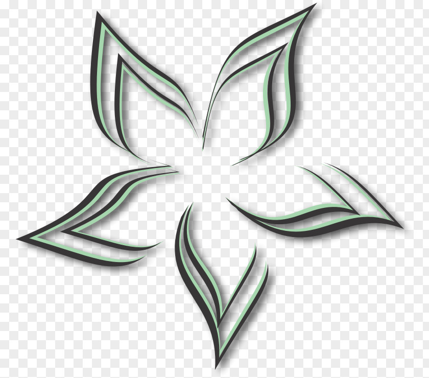 Abstract Flower Leaf Petal Pattern PNG