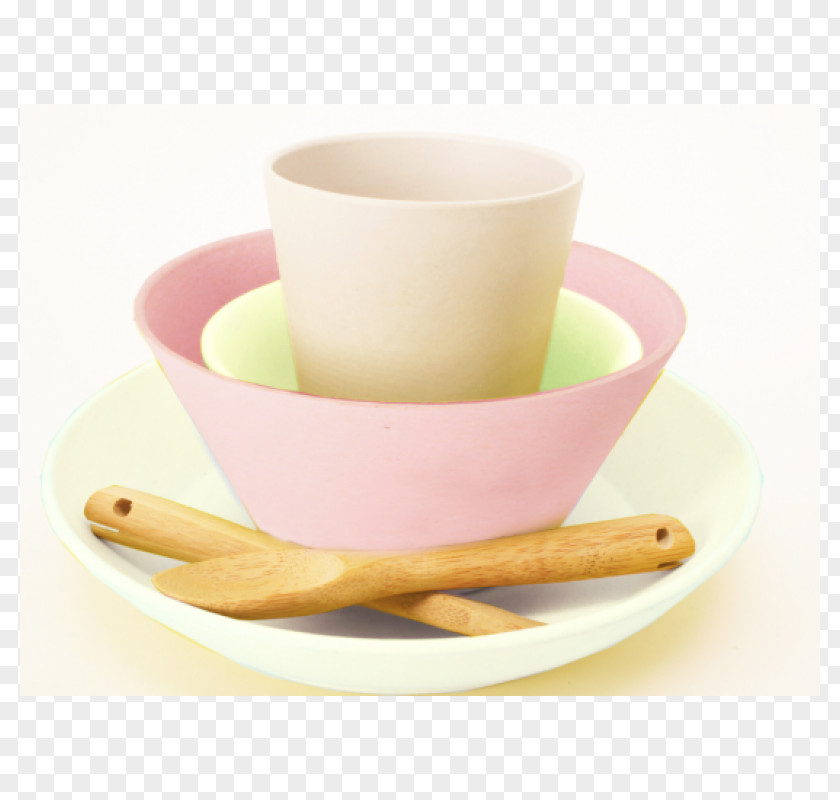 Bamboo Bowl Coffee Cup Saucer PNG