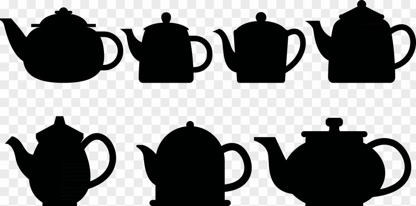 Drink Coffee And Water Teapot Silhouette PNG