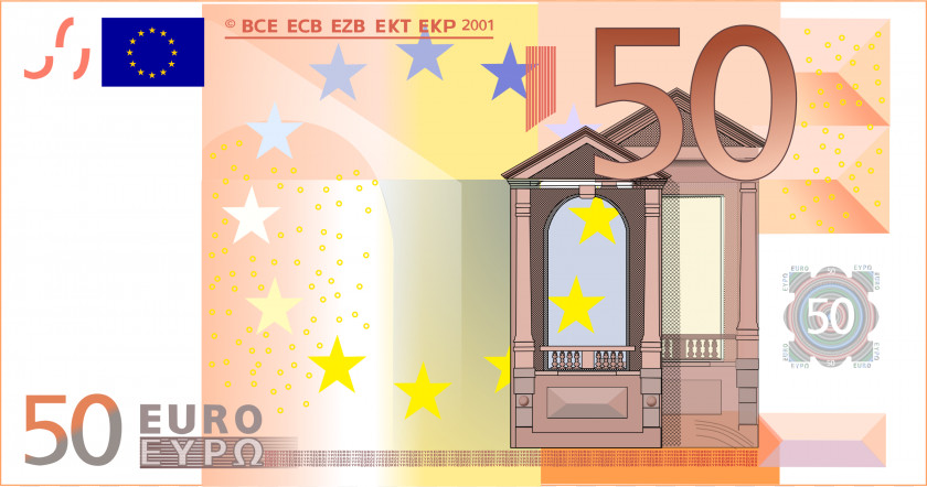 Euro 50 Note 5 Banknotes 10 PNG