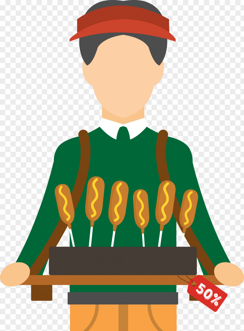 Hot Dog Try To Eat Sausage Hamburger Fast Food French Fries PNG