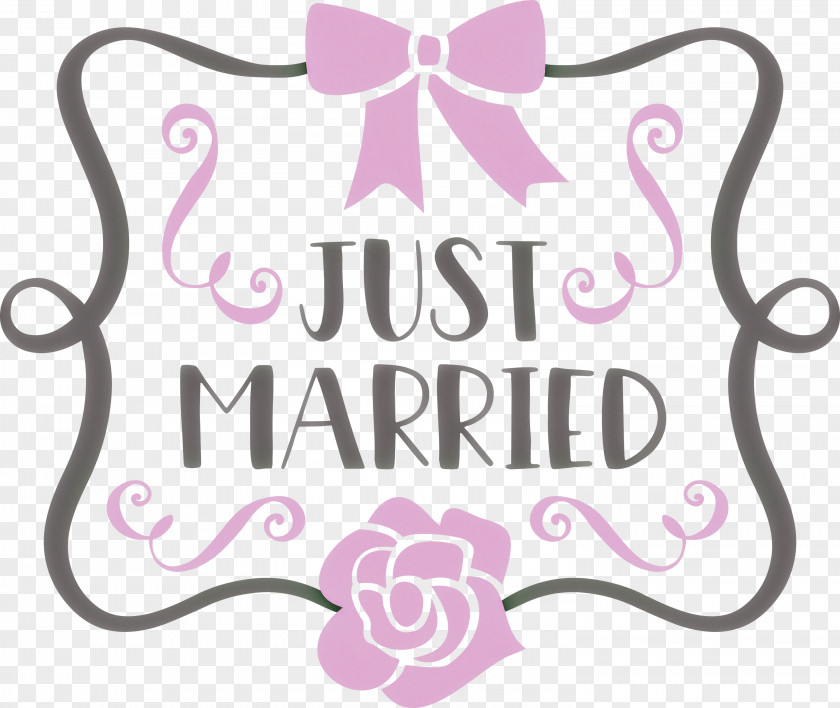 Just Married Wedding PNG