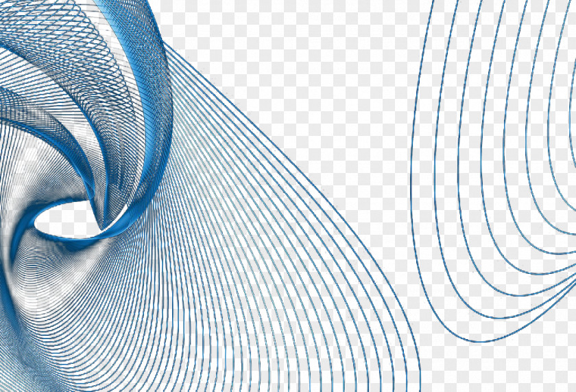 Blue Technology Mesh Lines Line PNG