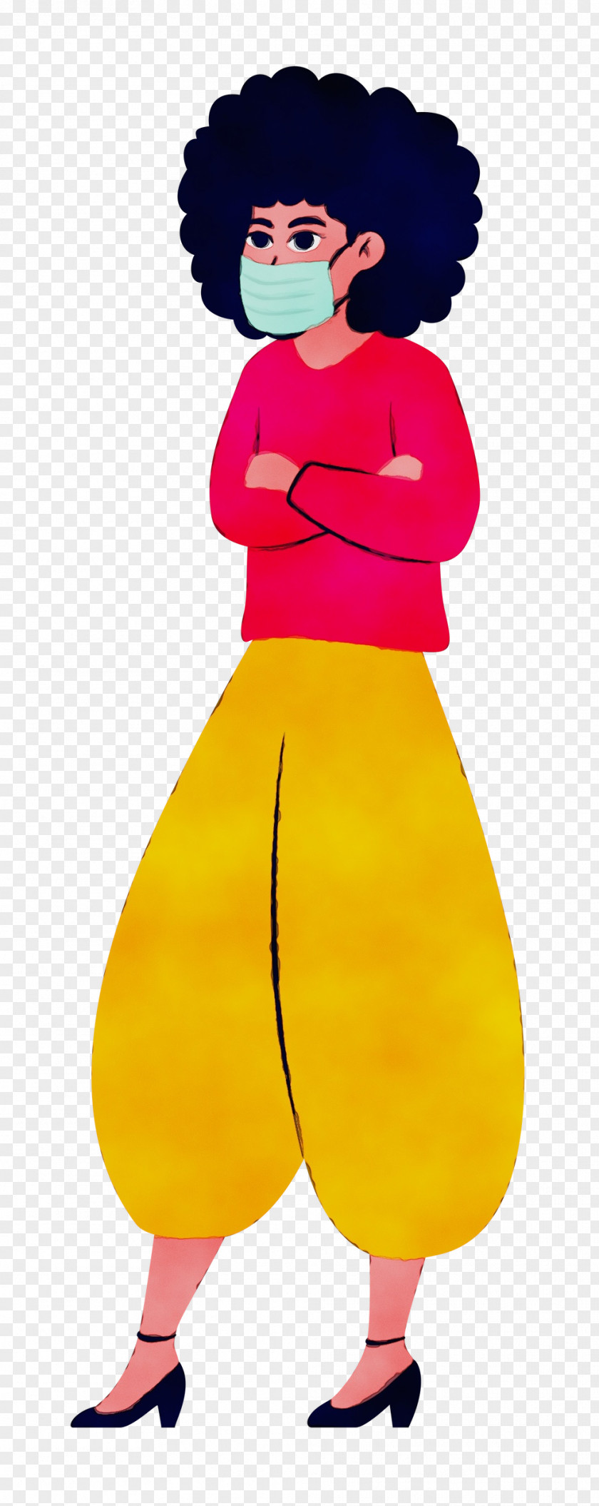 Cartoon Costume Yellow Happiness Visual Perception PNG